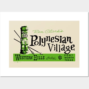 Vintage Ren Clare's Polynesian Village Fort Worth Posters and Art